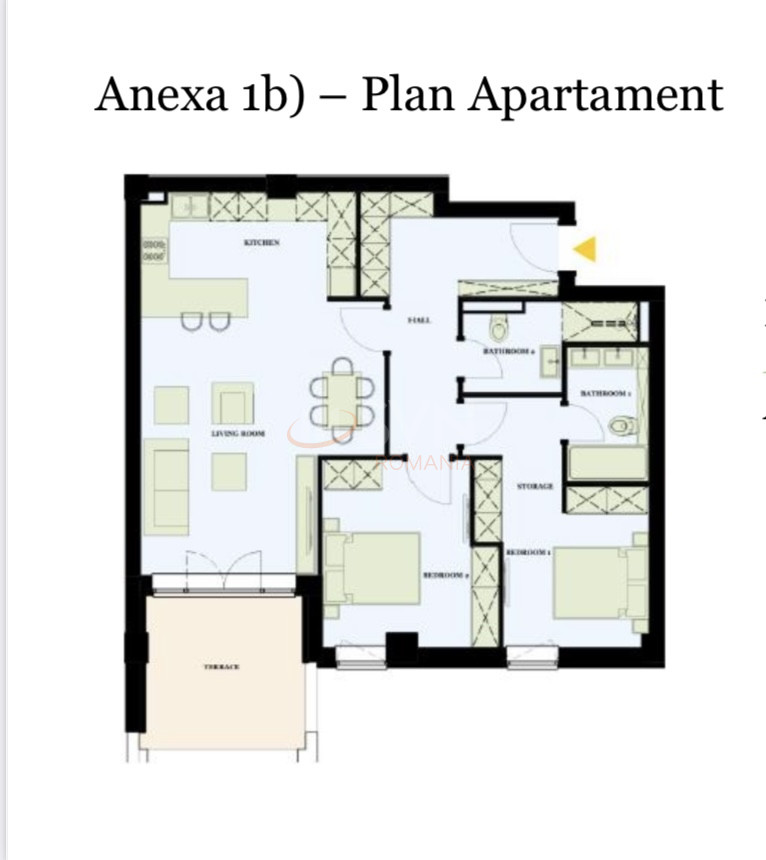 3 camere cu loc parcare subteran inclus Bucuresti/Pipera