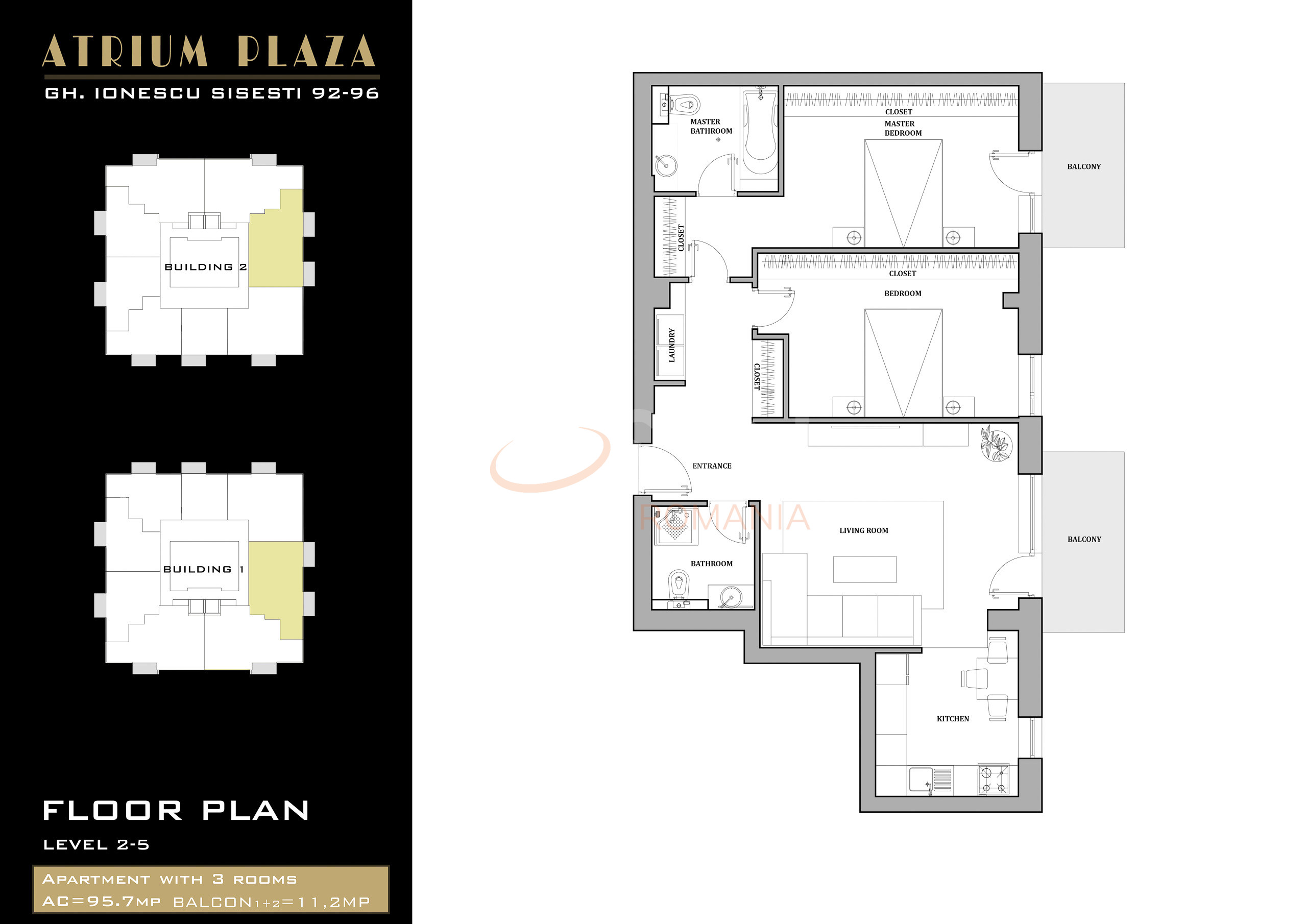 3 camere cu loc parcare subteran inclus Bucuresti/Sisesti