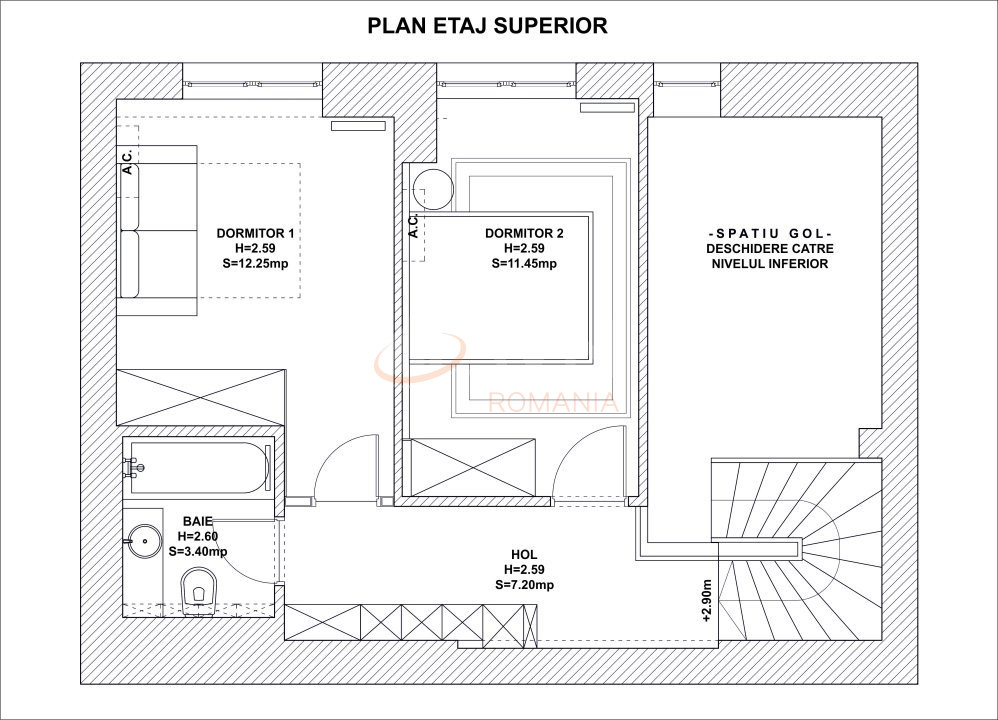 3 camere cu loc parcare subteran inclus Bucuresti/Barbu Vacarescu