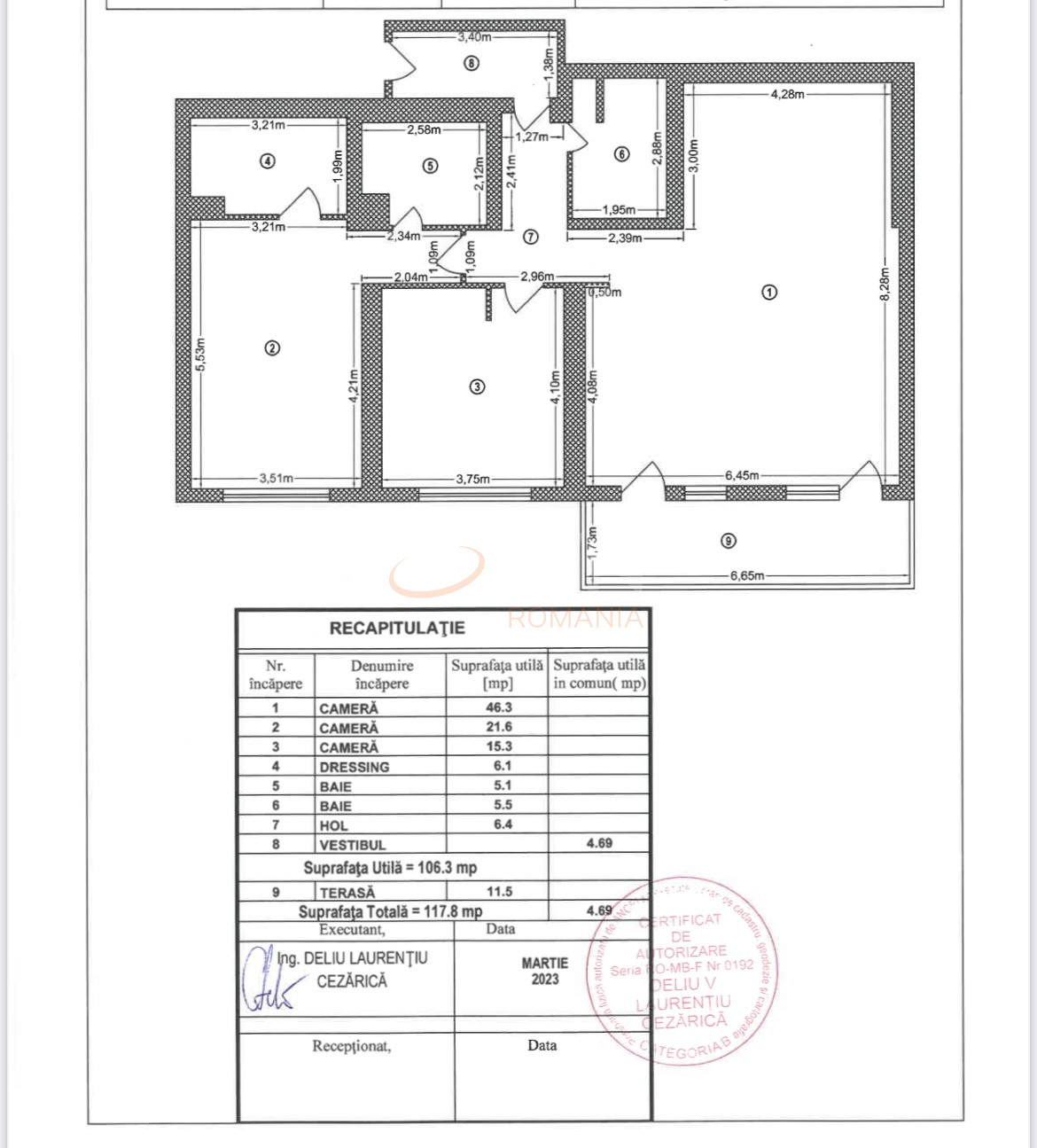 3 camere cu loc parcare subteran inclus Bucuresti/Pipera