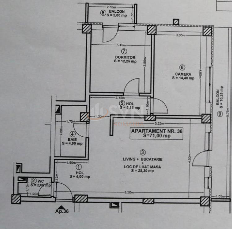 3 camere cu loc parcare subteran inclus Cluj/Calea Turzii