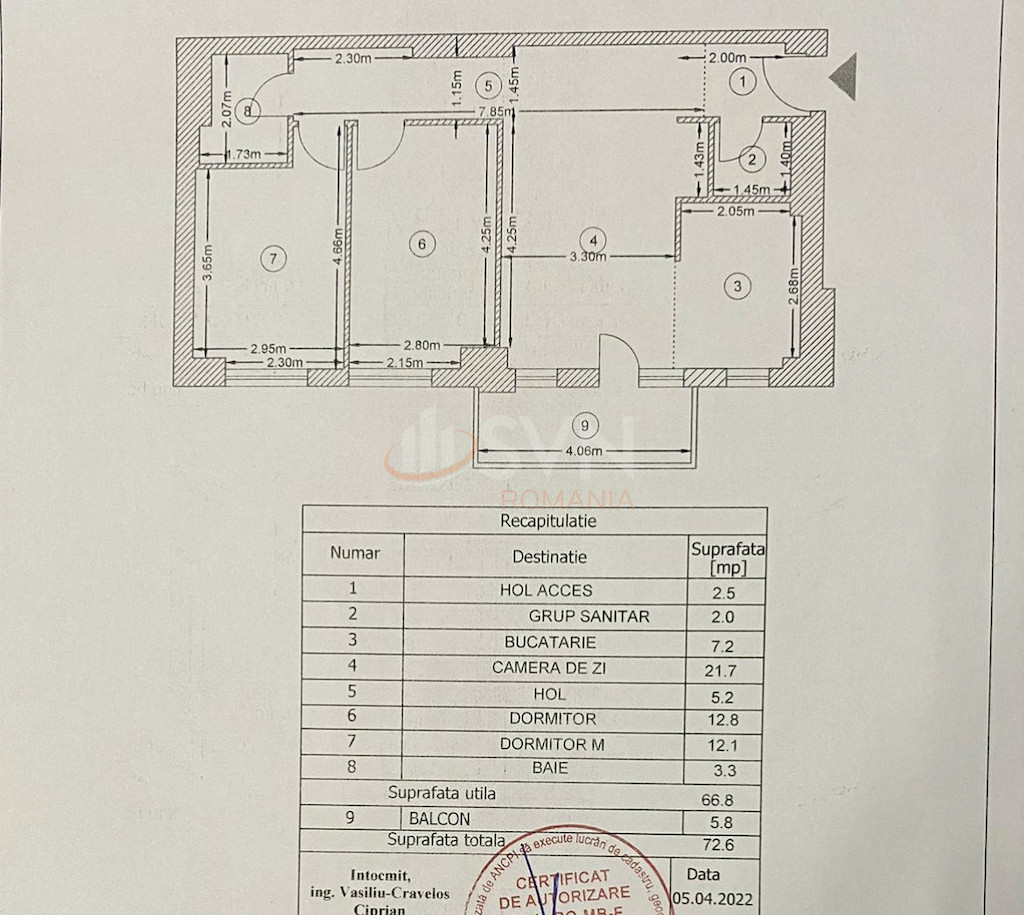 3 camere cu loc parcare subteran inclus Bucuresti/Barbu Vacarescu