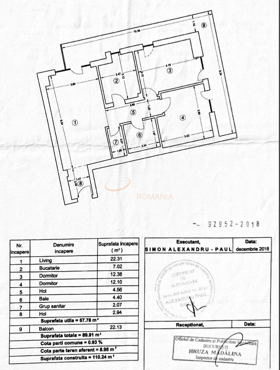 3 camere cu loc parcare subteran inclus Bucuresti/Dristor