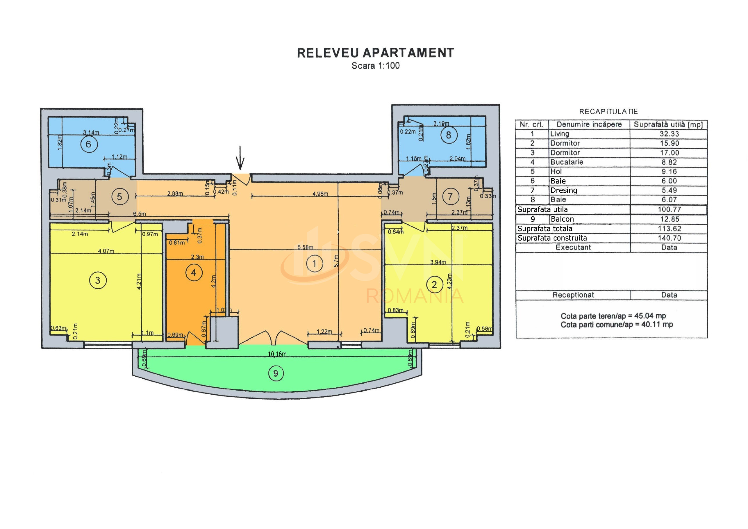 3 camere cu loc parcare subteran inclus Bucuresti/Stefan Cel Mare