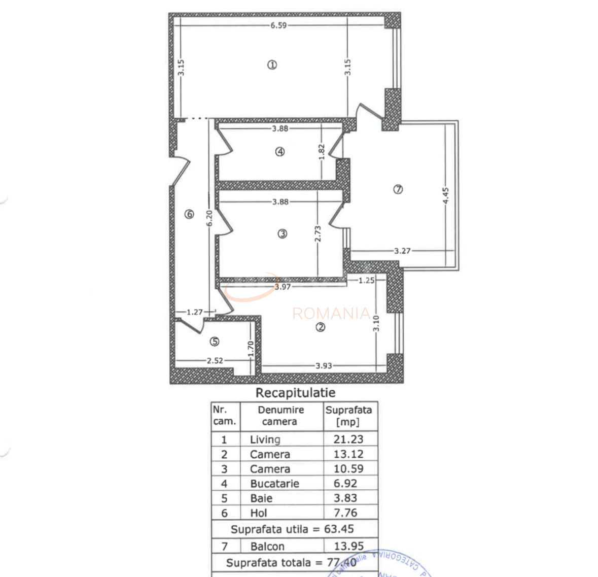 3 camere cu loc parcare subteran inclus Bucuresti/P-ta Presei Libere