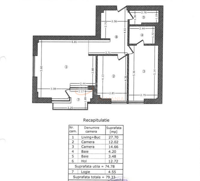 3 camere cu loc parcare subteran inclus Bucuresti/Aviatiei