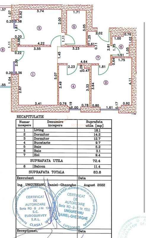 3 camere cu loc parcare subteran inclus Bucuresti/Pipera