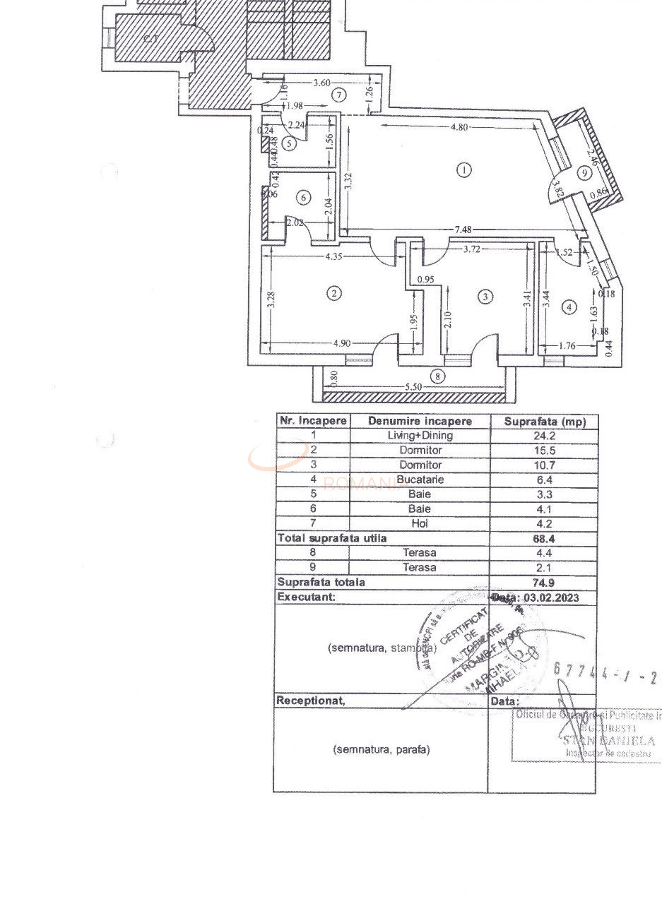 3 camere cu loc parcare subteran inclus Bucuresti/Aviatiei