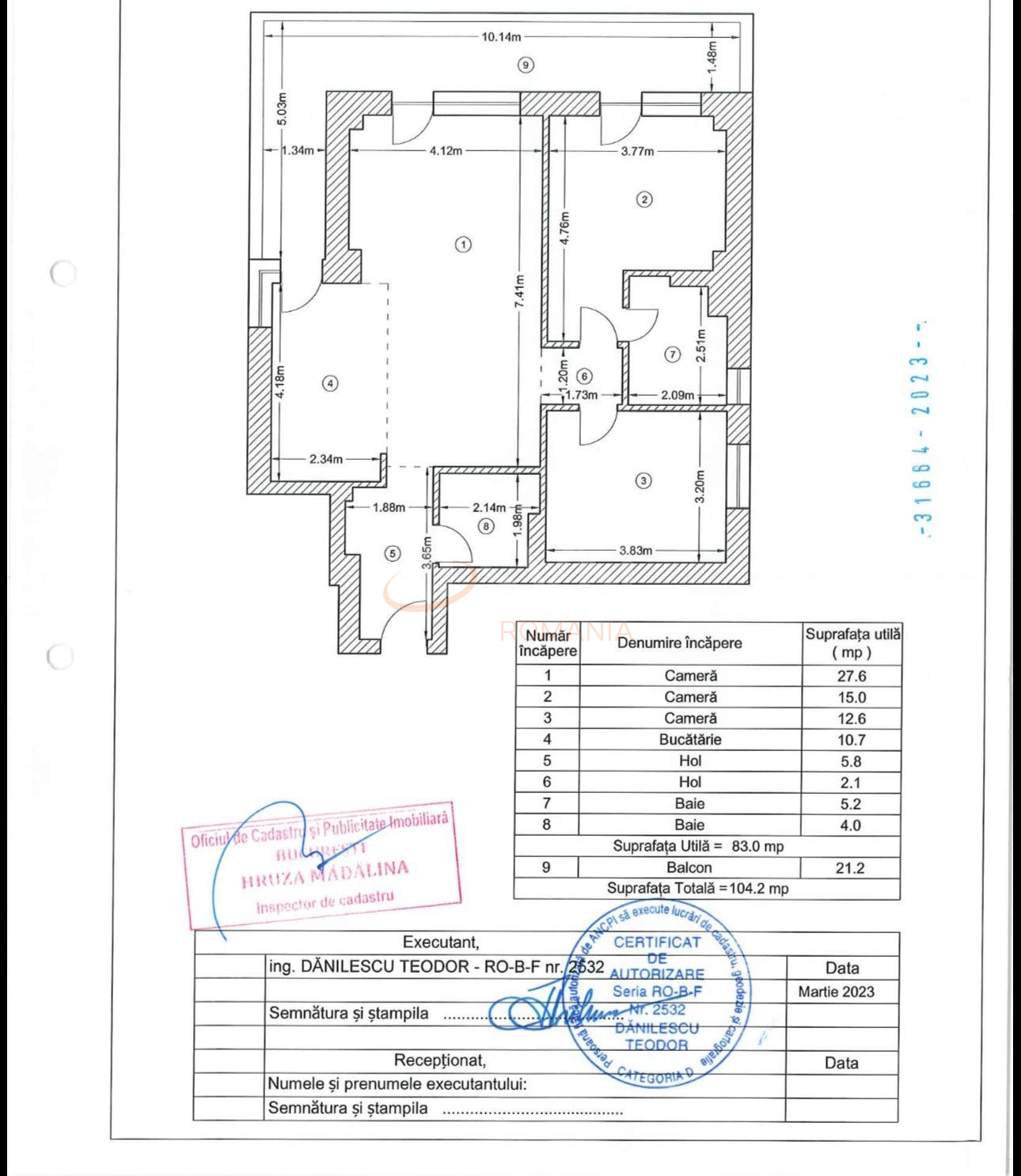 3 camere cu loc parcare subteran inclus Bucuresti/Straulesti