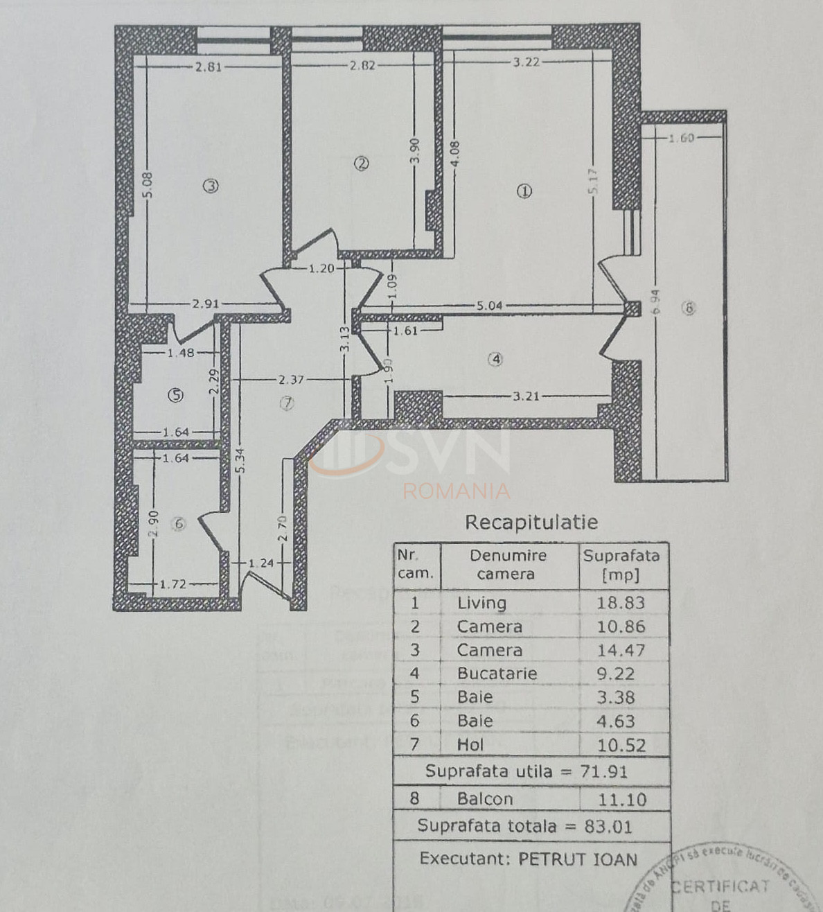 3 camere cu loc parcare subteran inclus Bucuresti/Lujerului