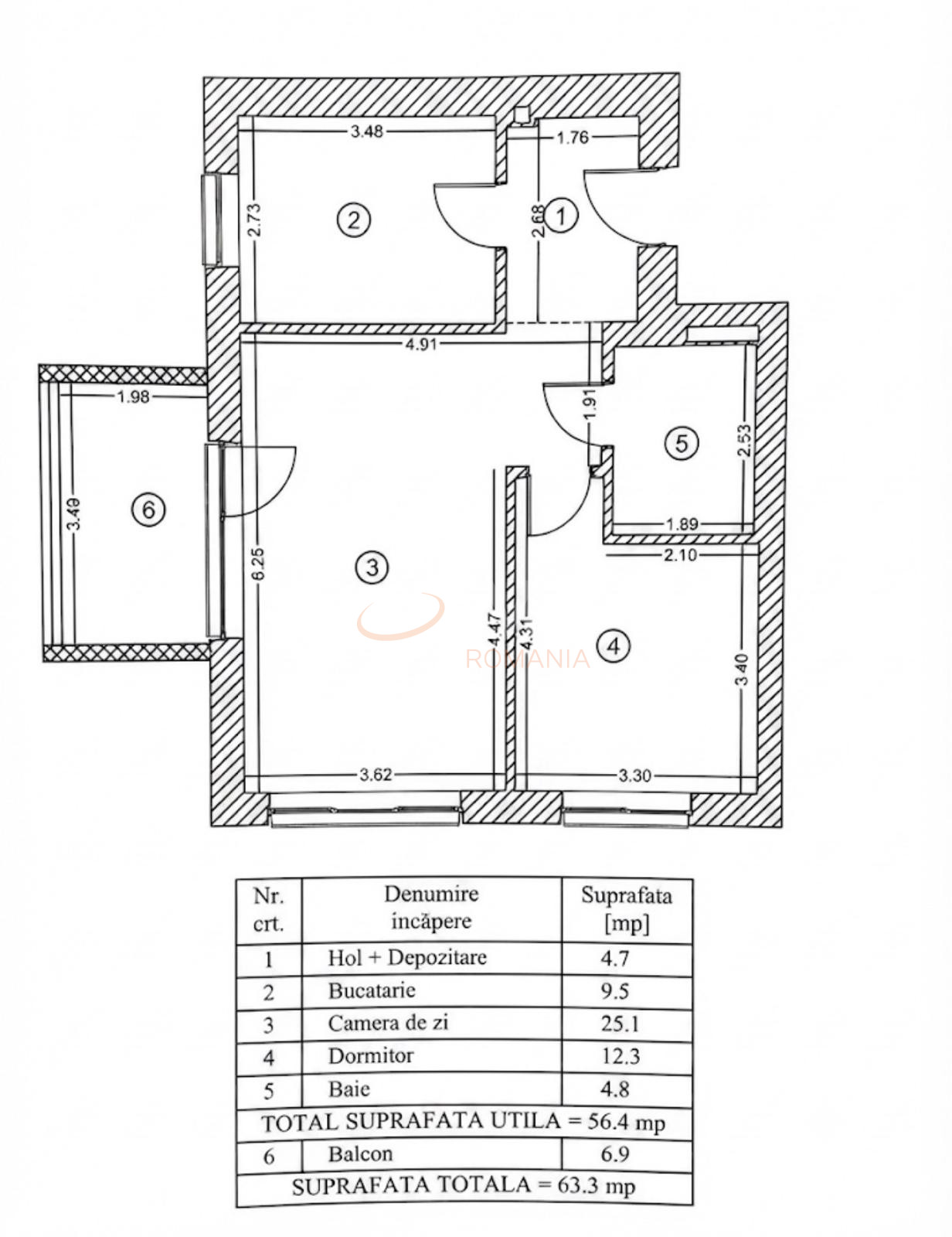 3 camere cu loc parcare subteran inclus Bucuresti/Baneasa