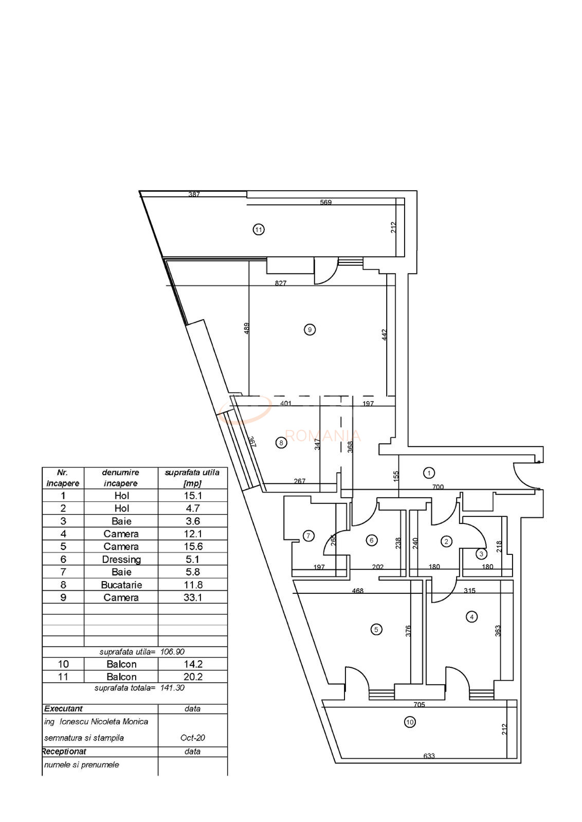3 camere cu loc parcare subteran inclus Bucuresti/Aviatiei