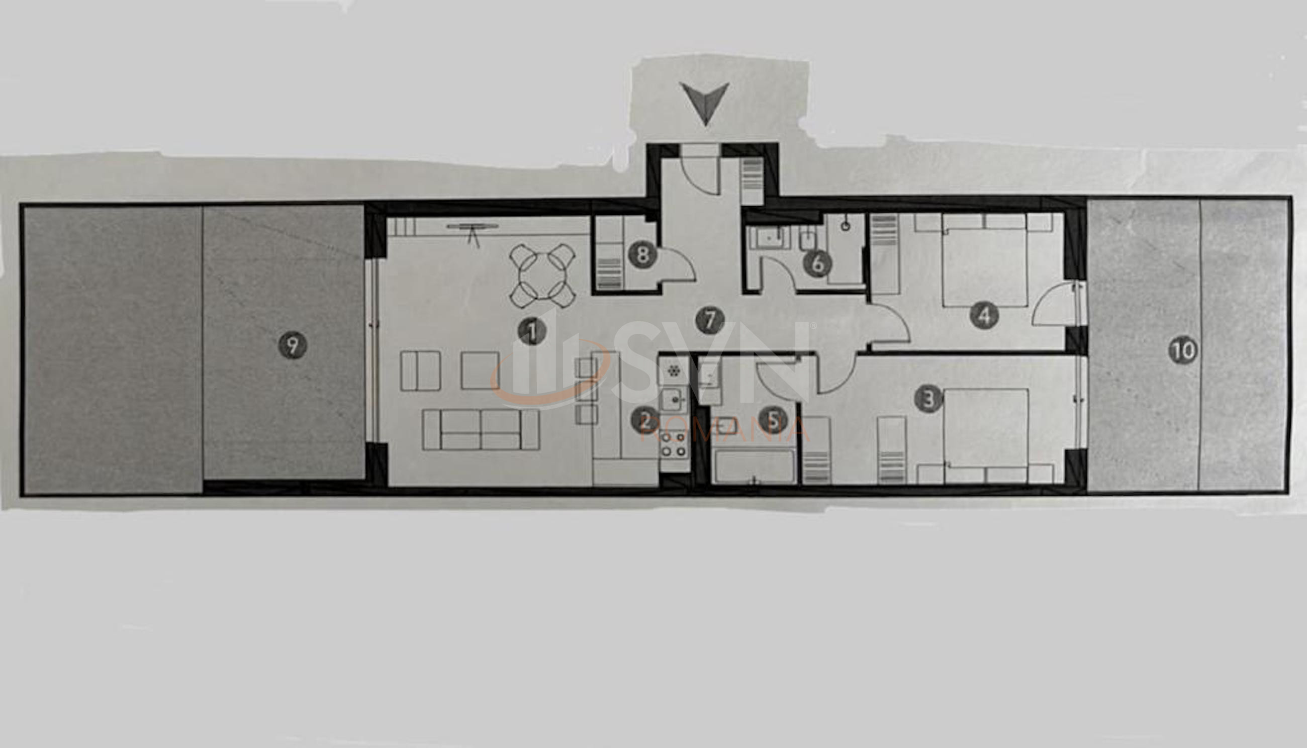 3 camere cu loc parcare subteran inclus Bucuresti/Baneasa