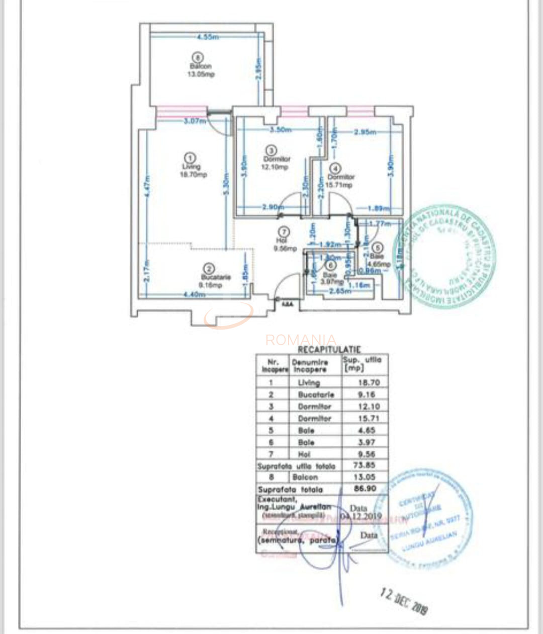 3 camere cu loc parcare subteran inclus Bucuresti/Pipera