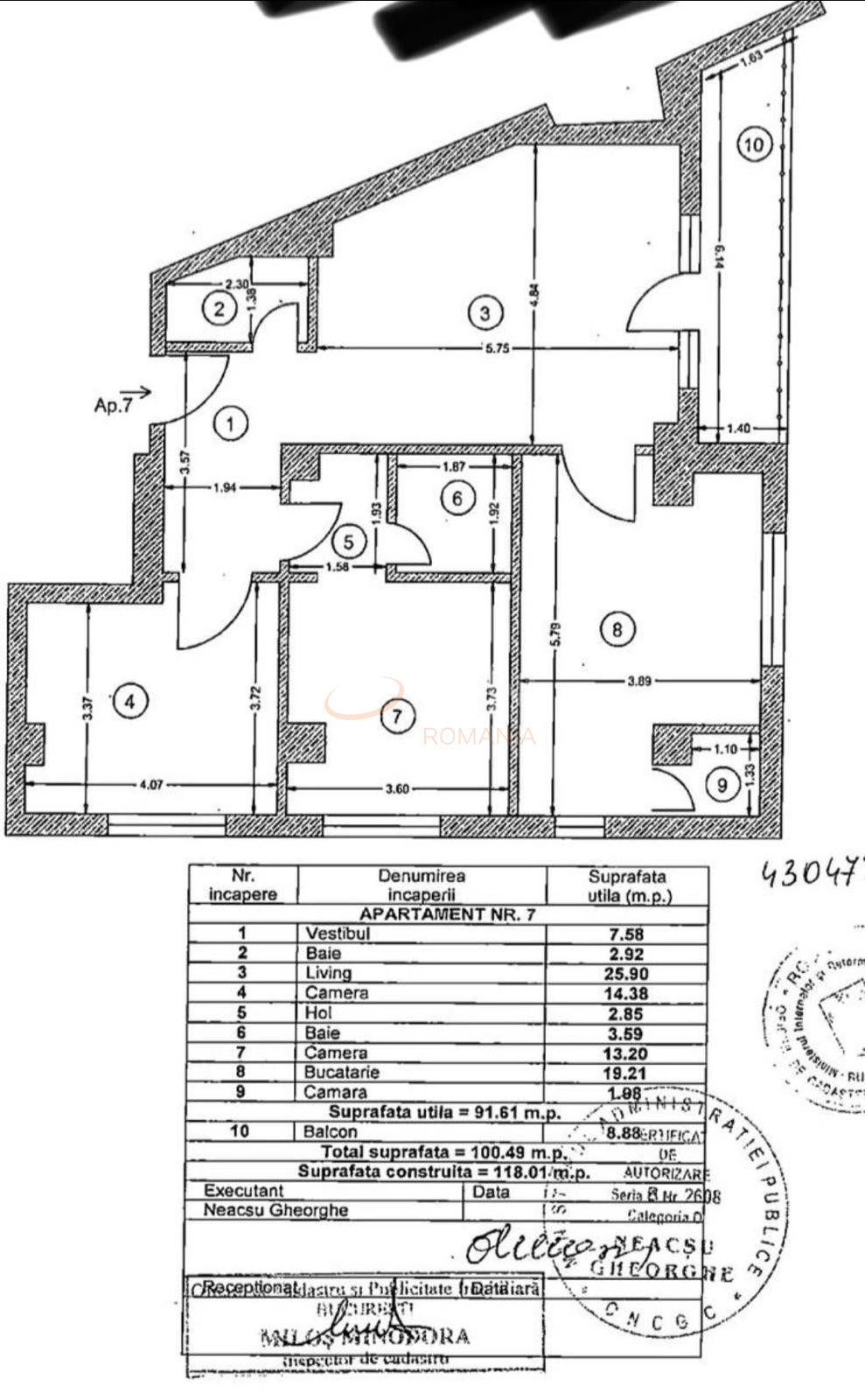 3 camere cu loc parcare subteran inclus Bucuresti/Damaroaia