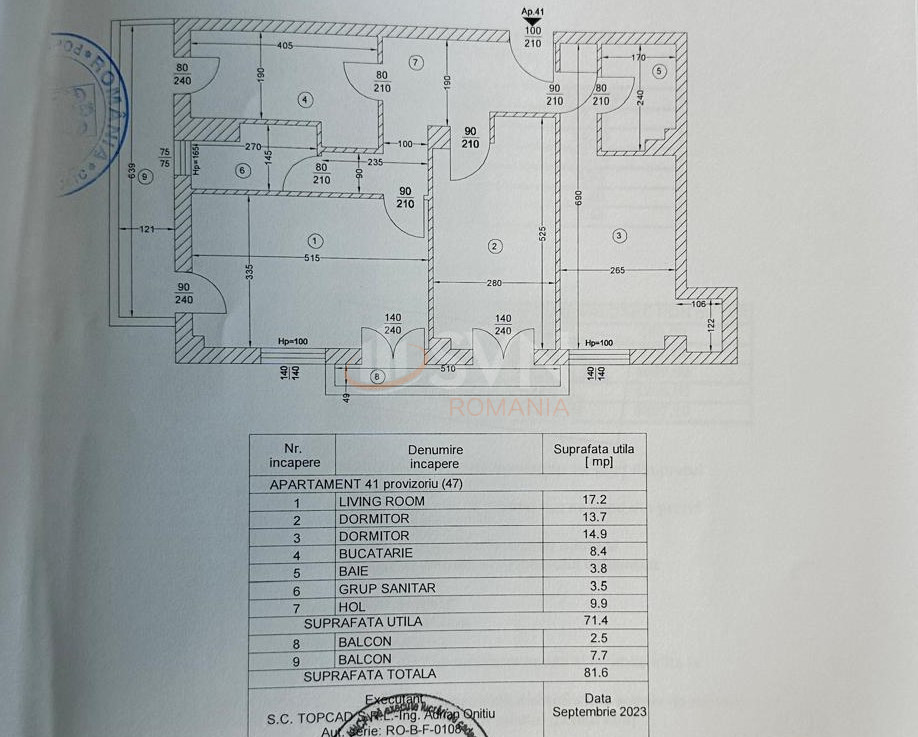 3 camere cu loc parcare subteran inclus Bucuresti/Baneasa
