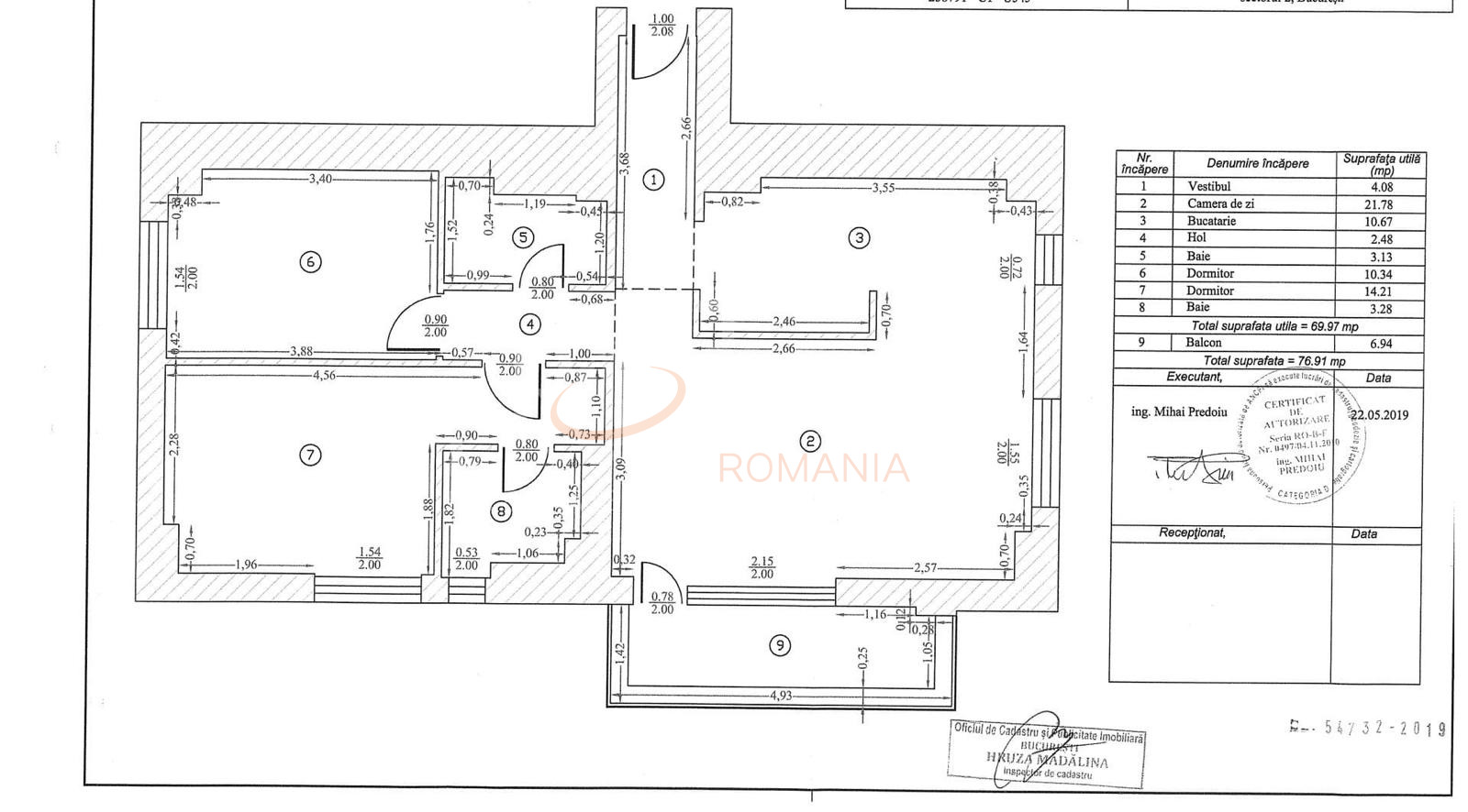 3 camere cu loc parcare subteran inclus Bucuresti/Pipera