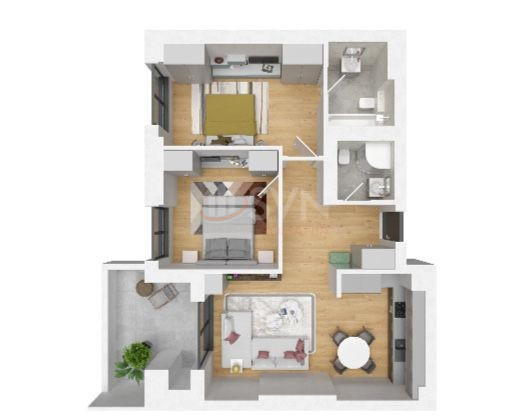 3 camere cu loc parcare subteran inclus Bucuresti/Pipera