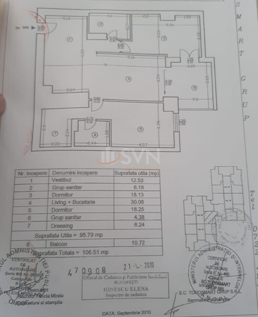 3 camere cu loc parcare subteran inclus Bucuresti/Pipera