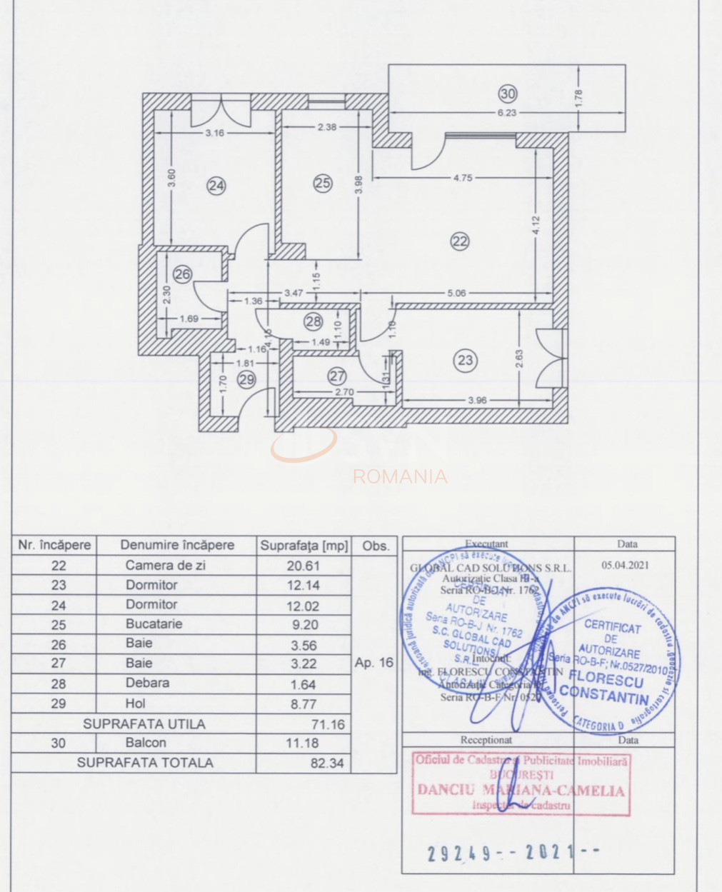 3 camere cu loc parcare subteran inclus Bucuresti/Titan