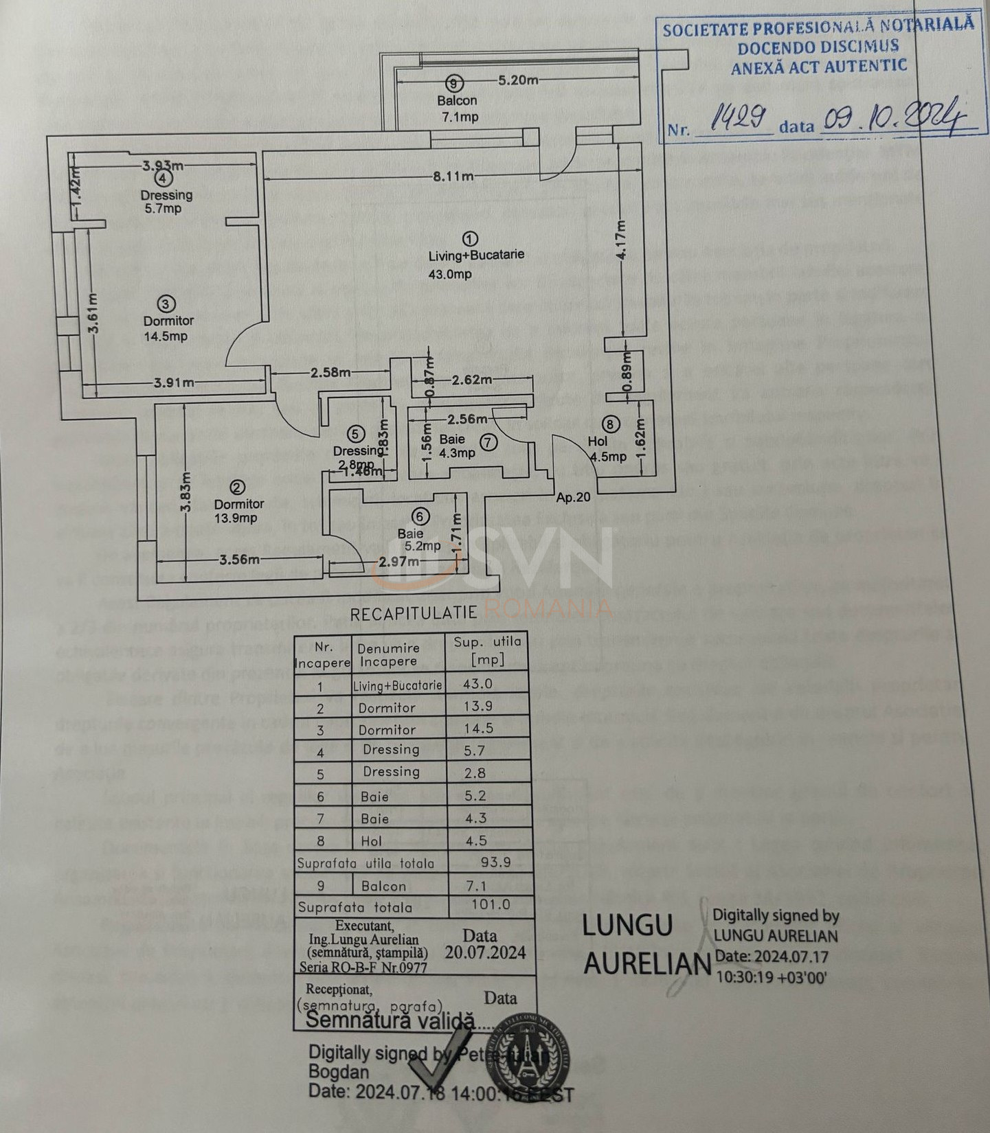 3 camere cu loc parcare subteran inclus Bucuresti/Pipera