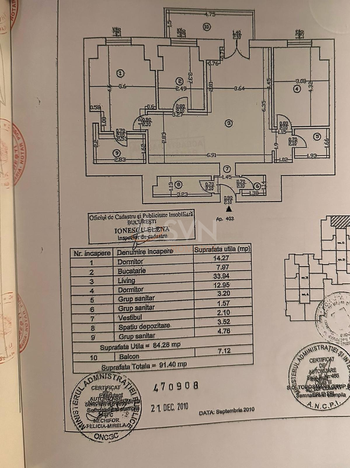 3 camere cu loc parcare subteran inclus Bucuresti/Barbu Vacarescu
