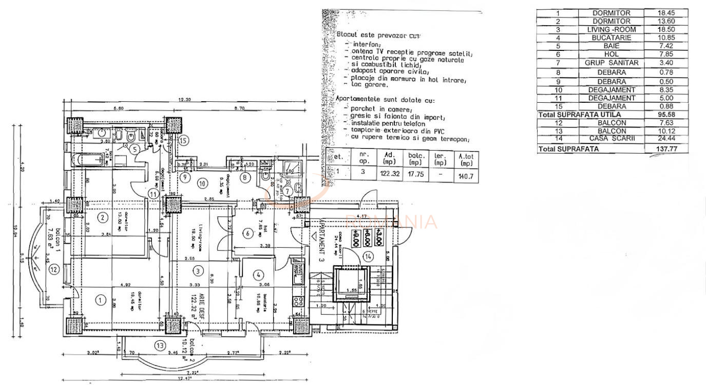 3 camere cu loc parcare subteran inclus Bucuresti/Herastrau