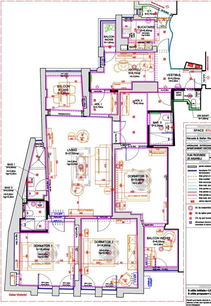 4 camere cu loc parcare exterior inclus Bucuresti/Piata Victoriei