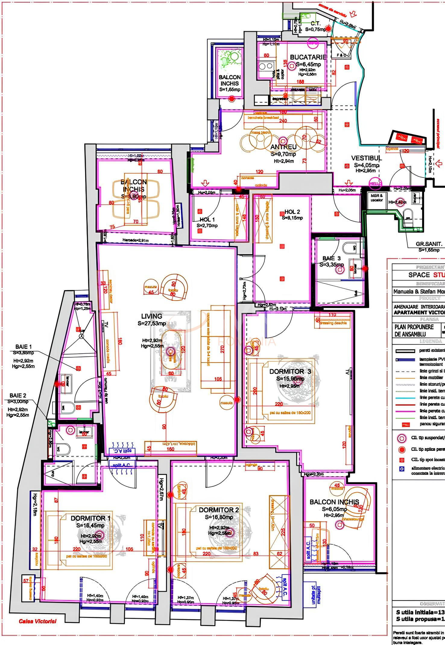 4 camere cu loc parcare exterior inclus Bucuresti/Victoriei