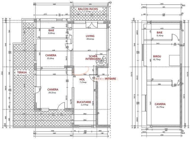 4 camere cu loc parcare exterior inclus Ilfov/Otopeni