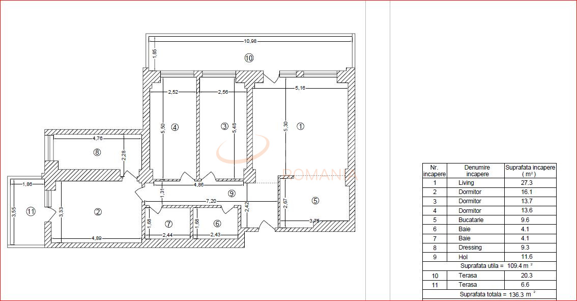 4 camere cu loc parcare subteran inclus Bucuresti/Baba Novac
