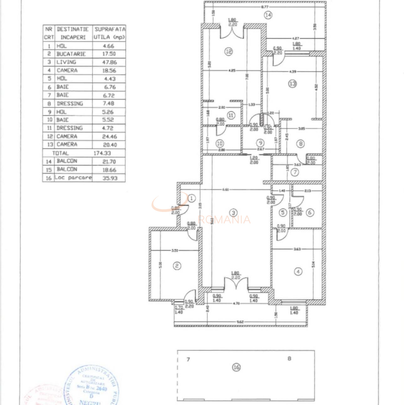 4 camere cu loc parcare subteran inclus Bucuresti/Herastrau