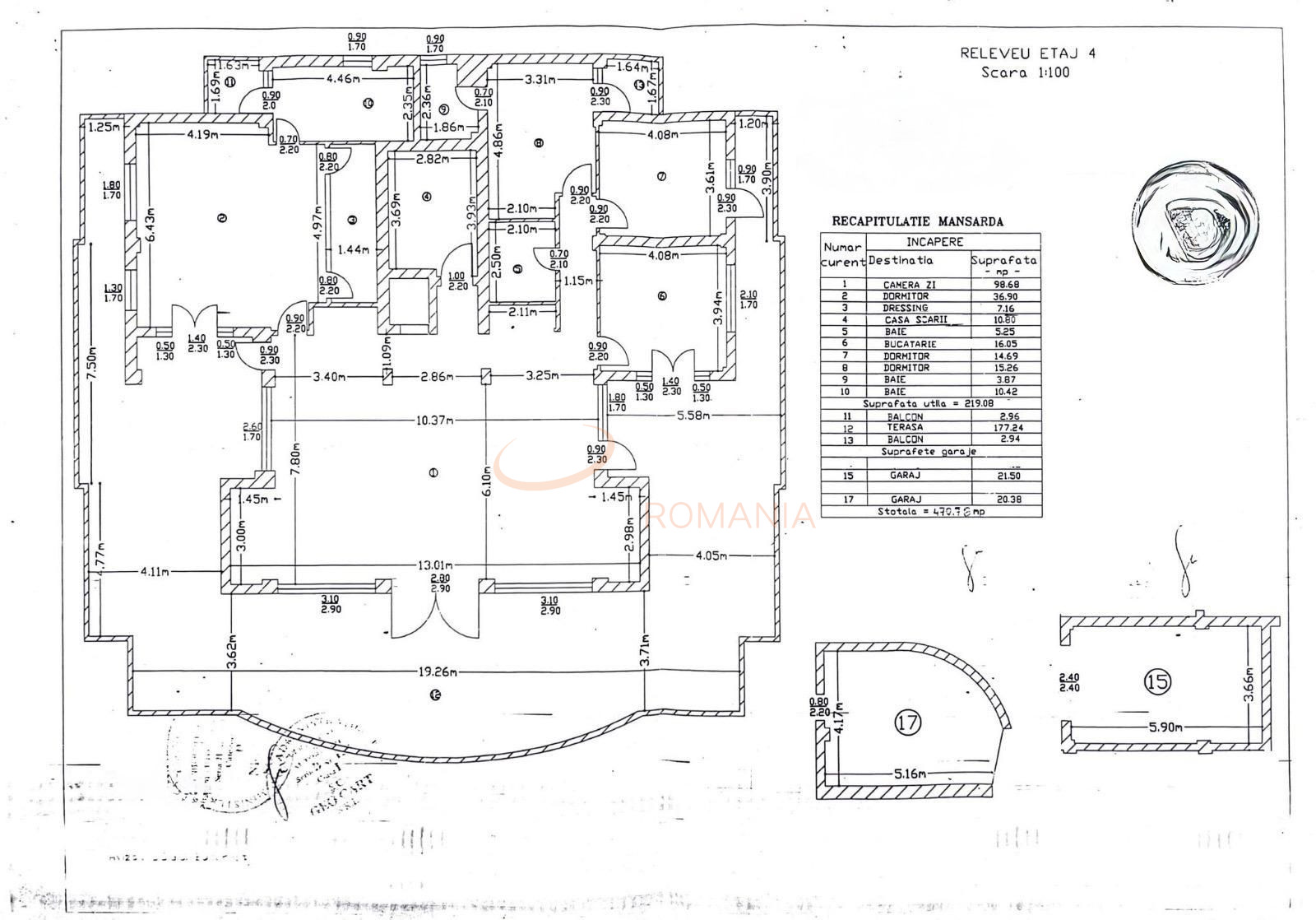 4 camere cu loc parcare subteran inclus Bucuresti/Herastrau
