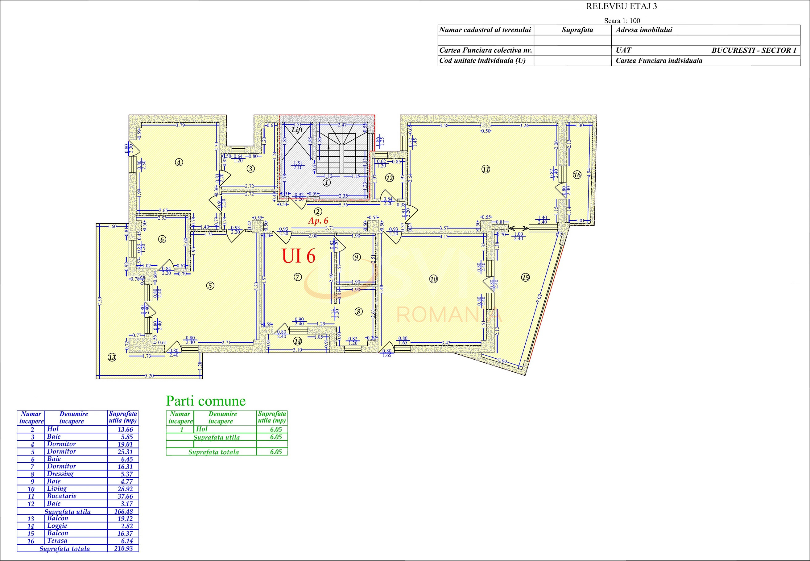4 camere cu loc parcare subteran inclus Bucuresti/Domenii