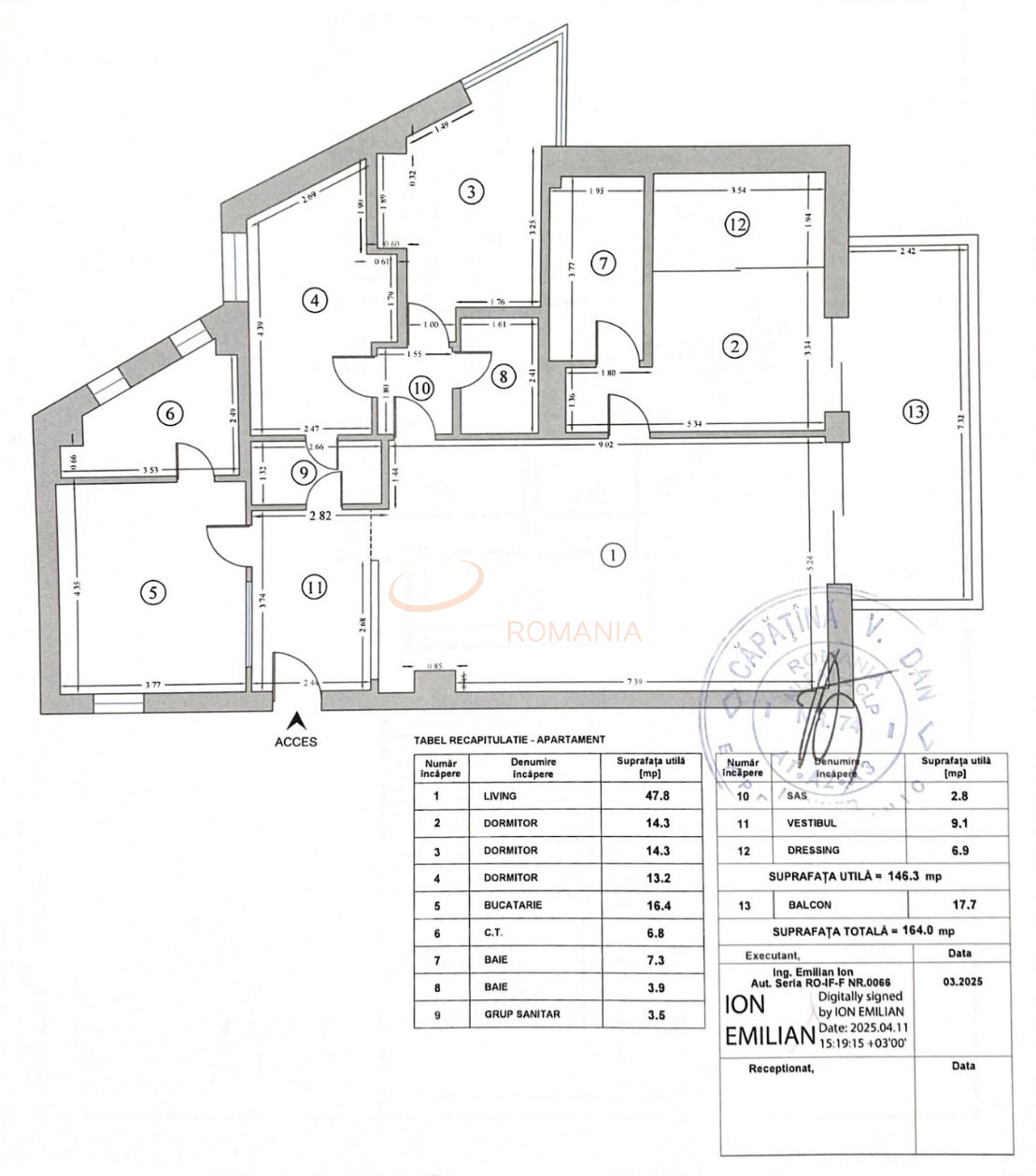 4 camere cu loc parcare subteran inclus Bucuresti/Floreasca