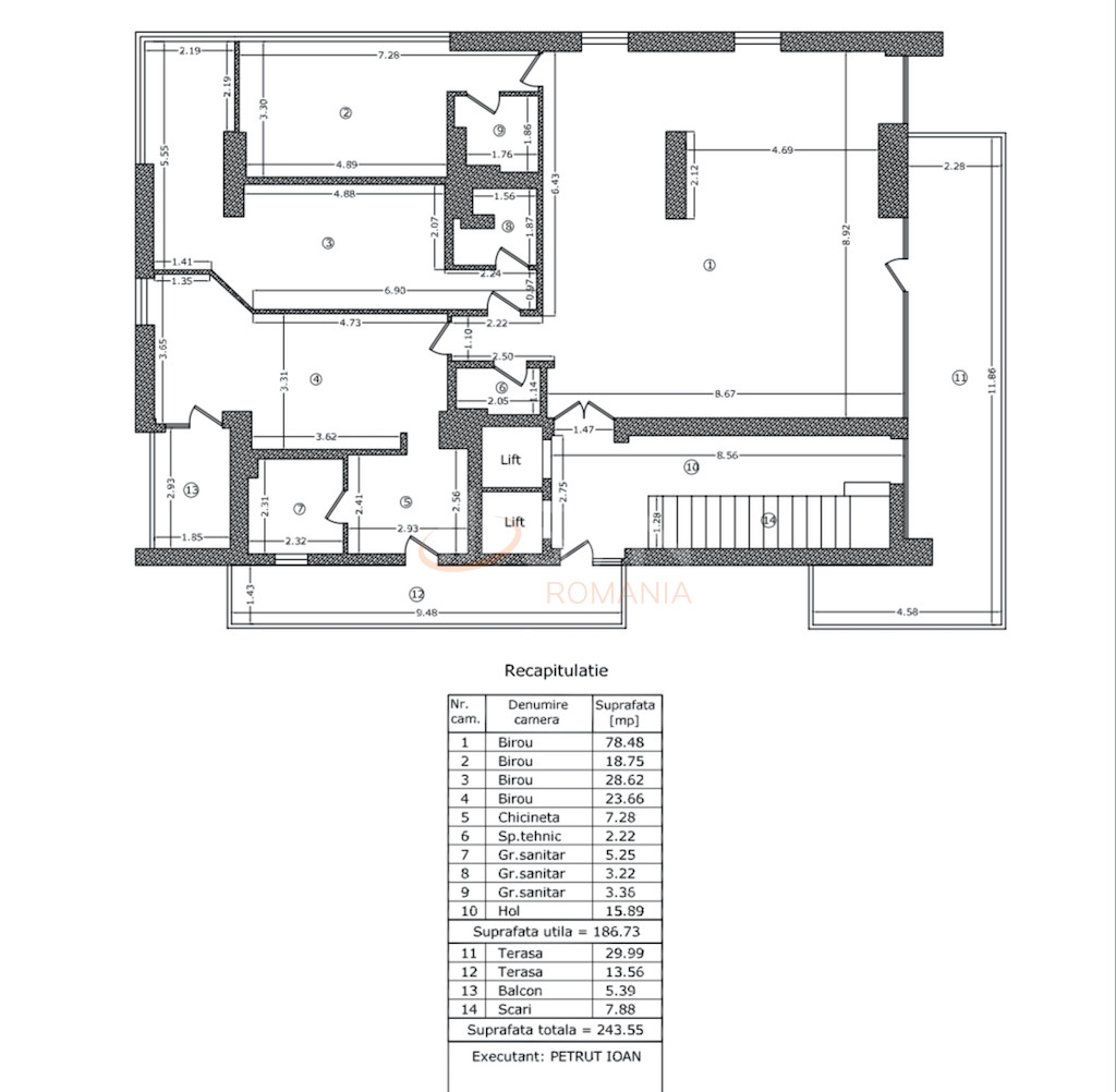 4 camere cu loc parcare subteran inclus Bucuresti/Rosetti