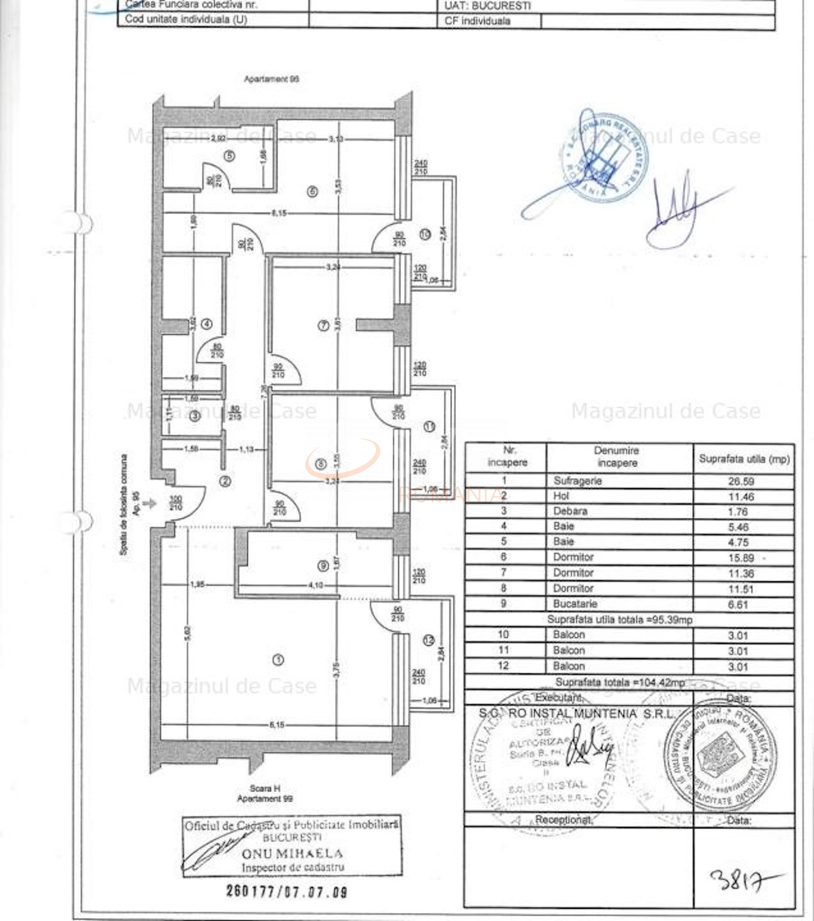 4 camere cu loc parcare subteran inclus Bucuresti/Titan