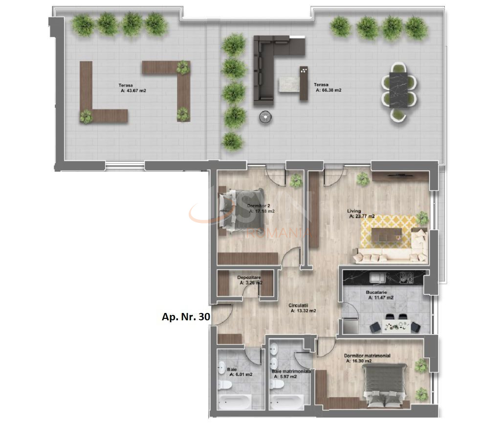 4 camere cu loc parcare subteran inclus Bucuresti/Sisesti