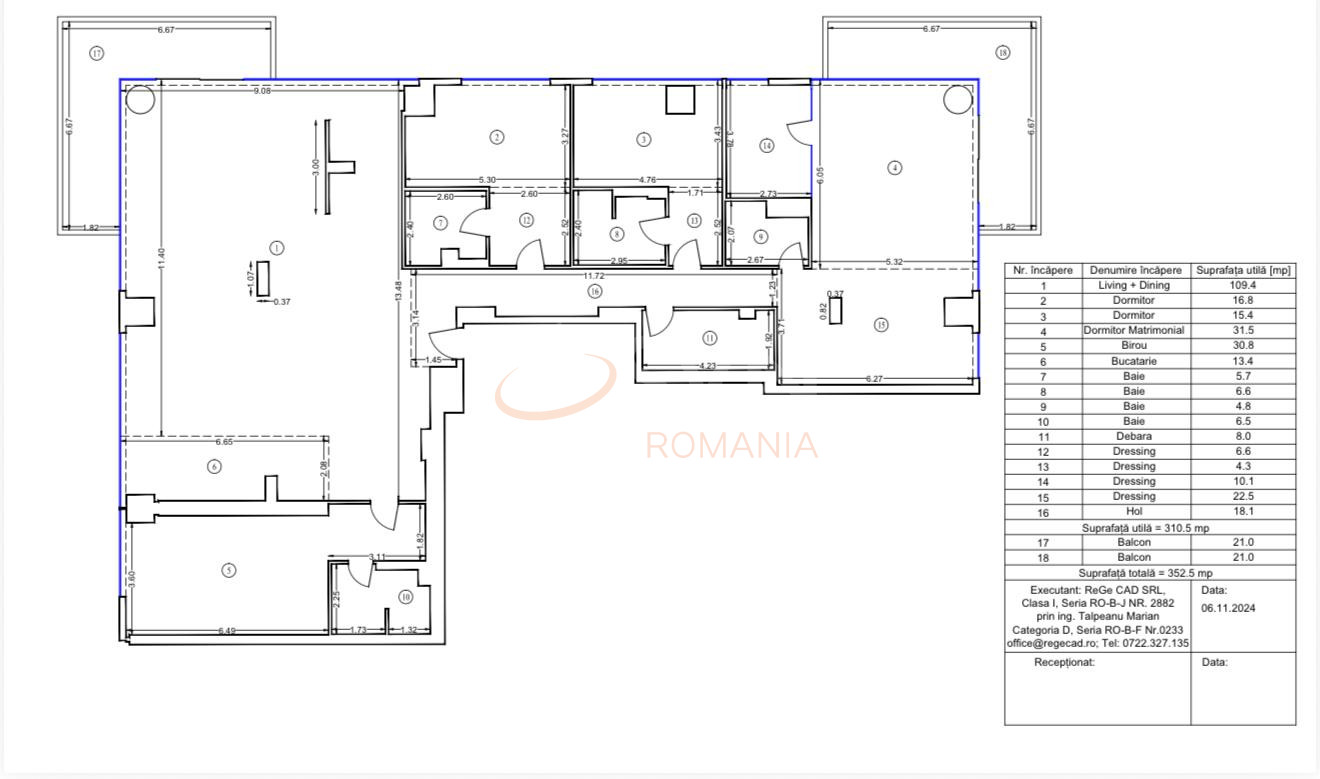 4 camere cu loc parcare subteran inclus Bucuresti/Floreasca