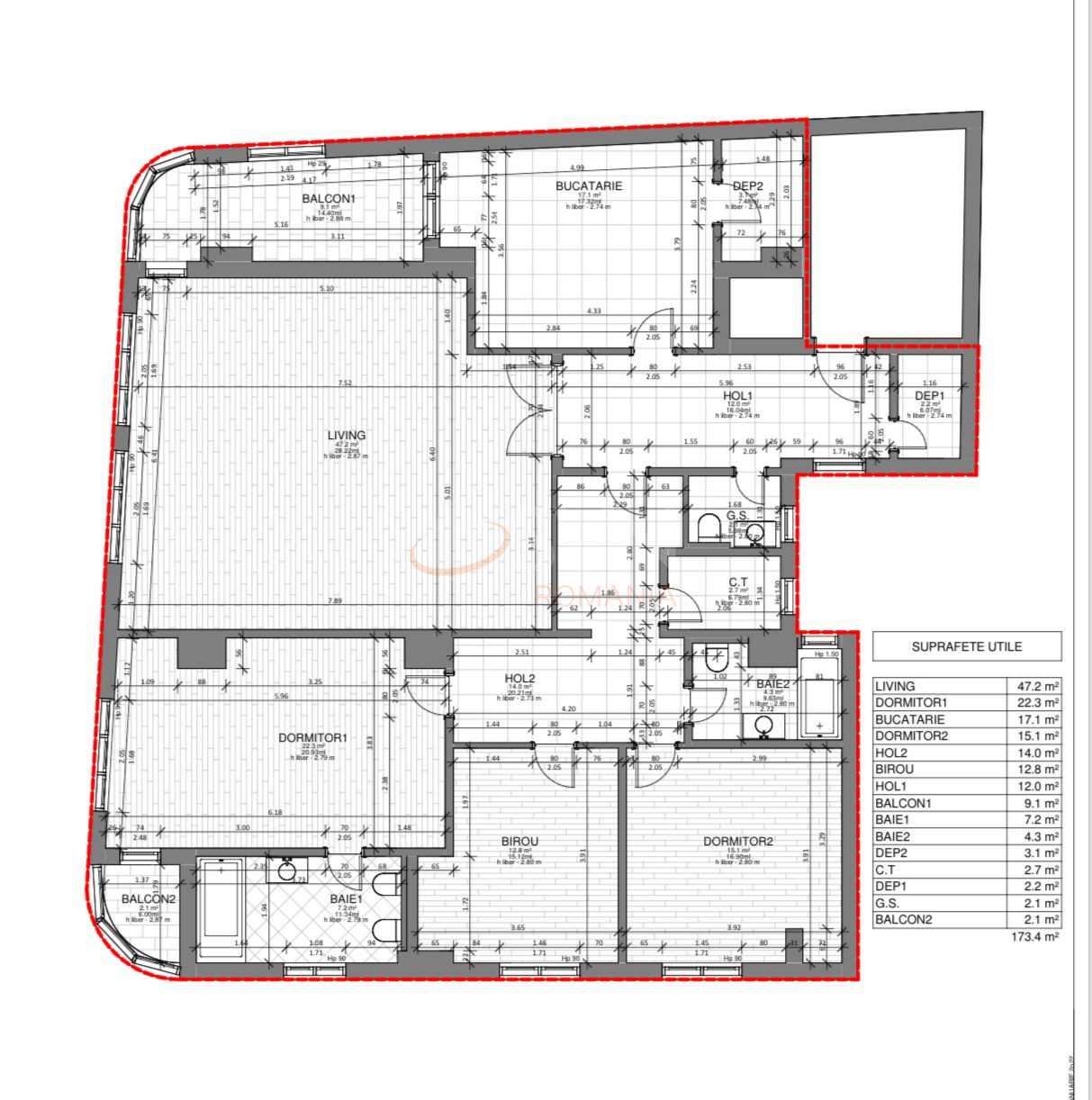 4 camere cu loc parcare subteran inclus Bucuresti/Kiseleff