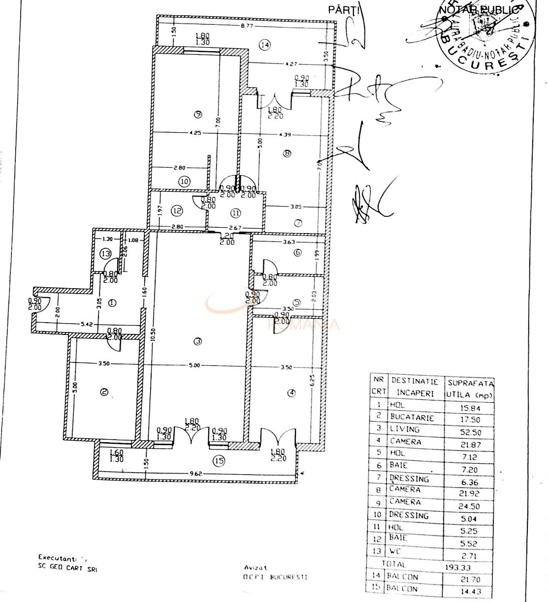 4 camere cu loc parcare subteran inclus Bucuresti/Soseaua Nordului