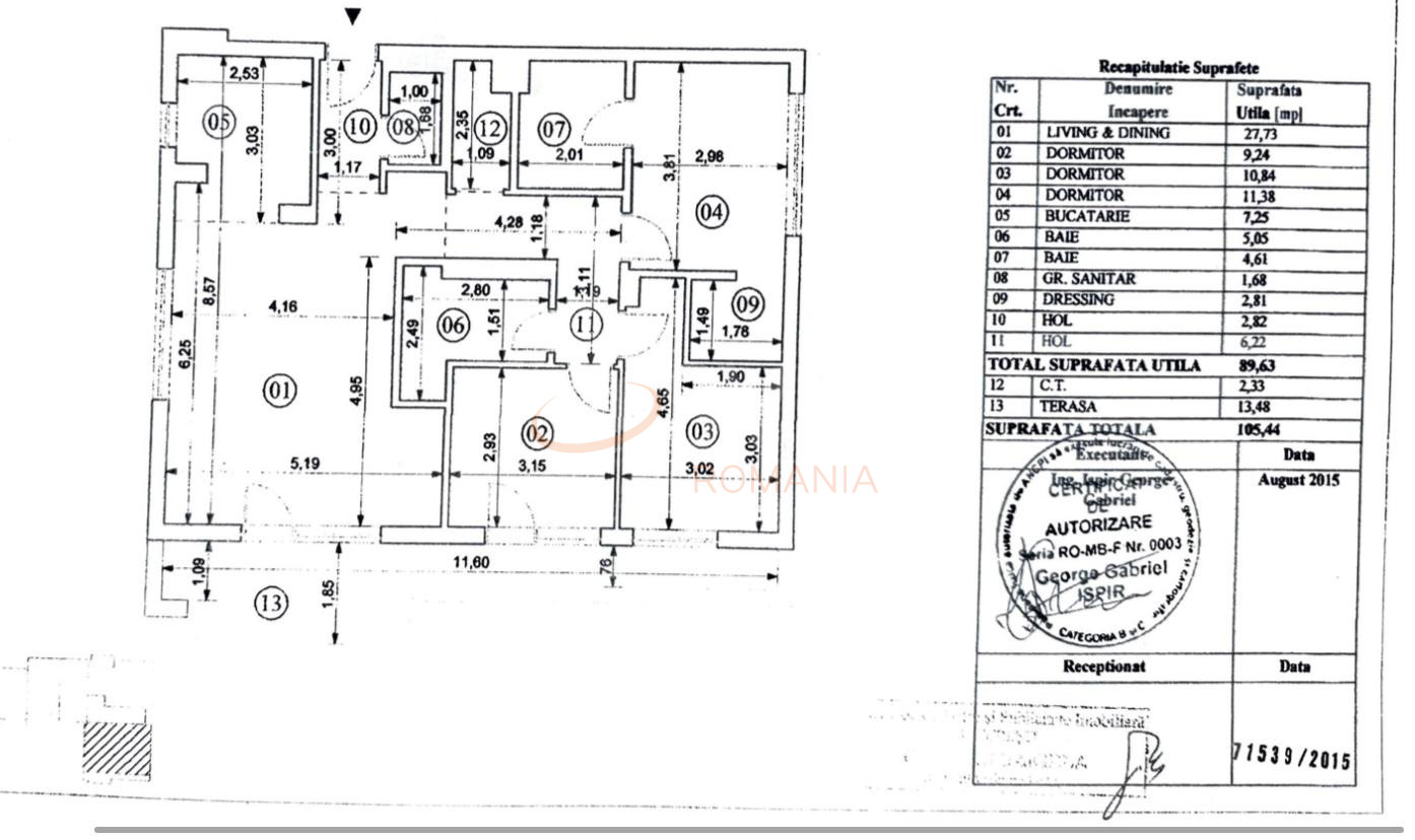 4 camere cu loc parcare subteran inclus Bucuresti/Baneasa