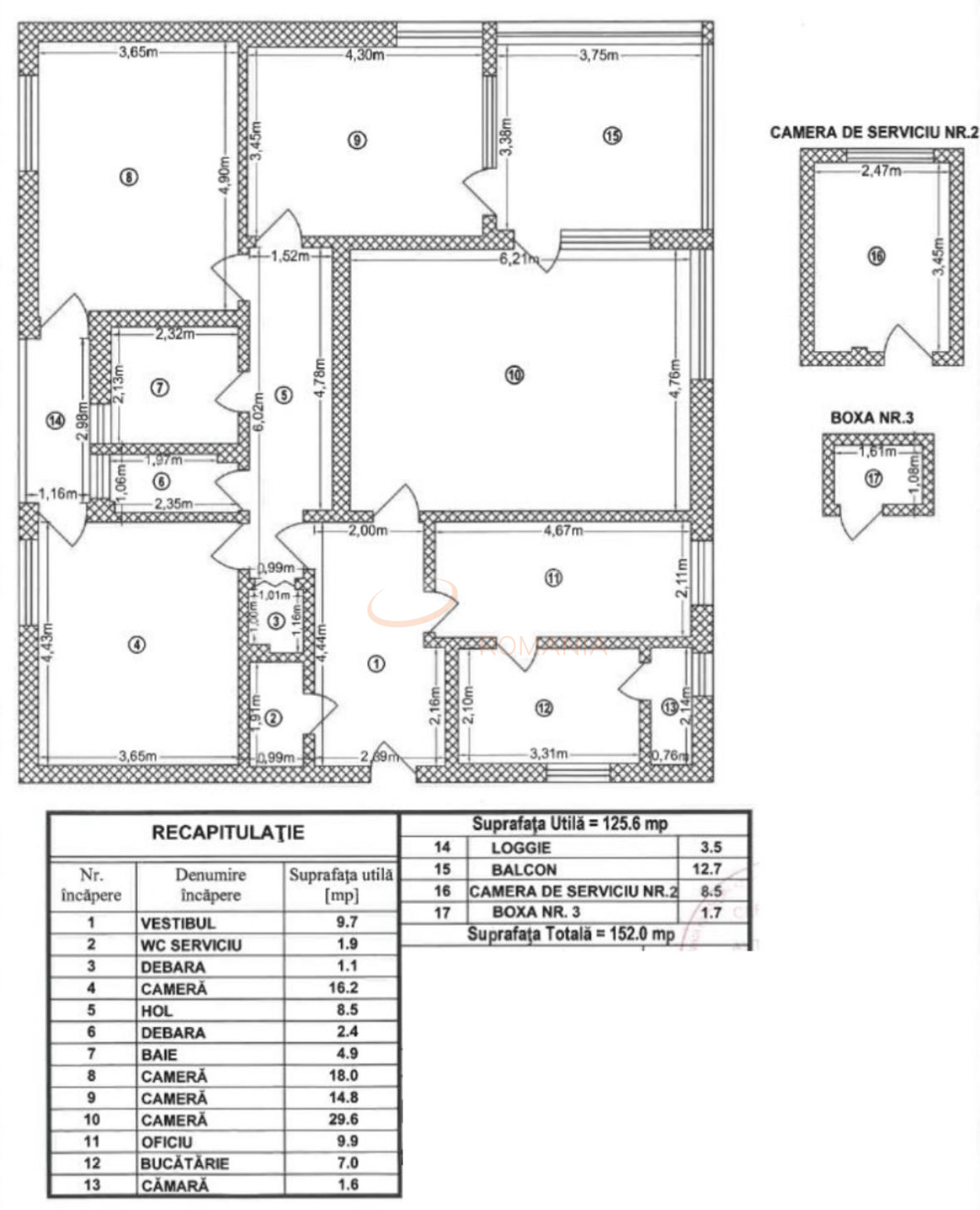 4 camere cu loc parcare subteran inclus Bucuresti/Victoriei