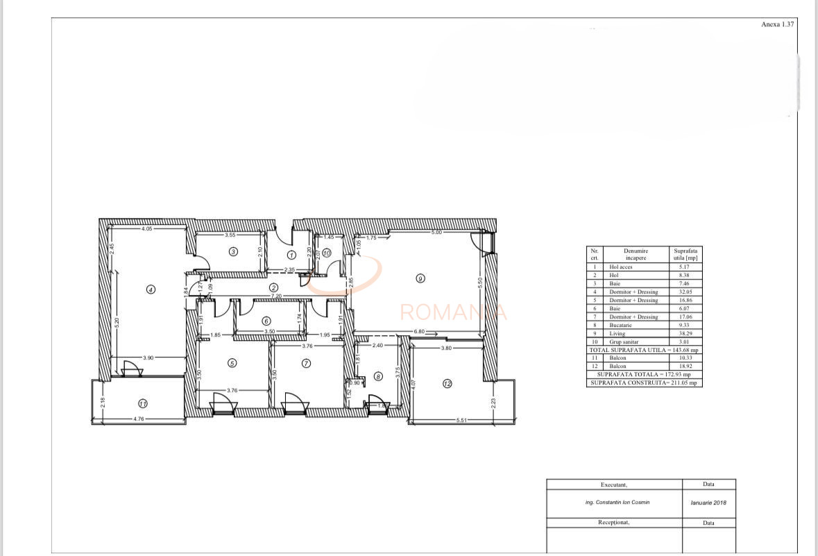 4 camere cu loc parcare subteran inclus Bucuresti/Herastrau
