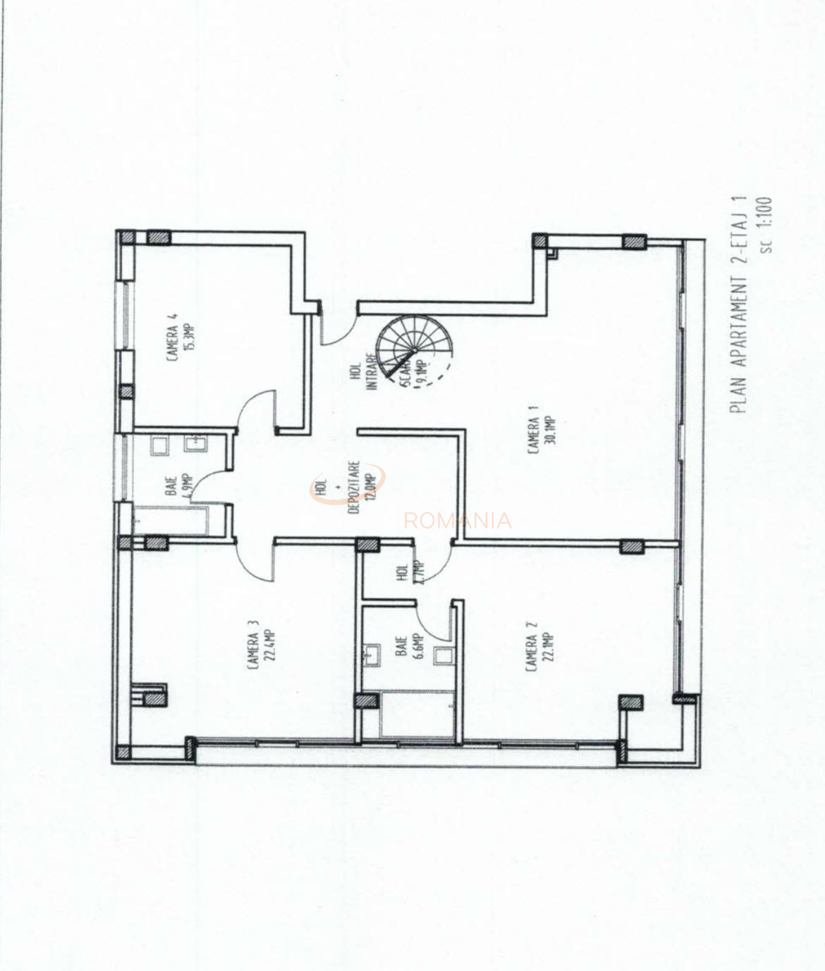 5 camere cu loc parcare exterior inclus Bucuresti/Pipera