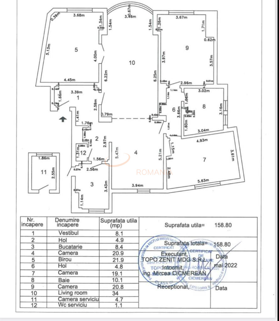 5 camere cu loc parcare subteran inclus Bucuresti/Kiseleff