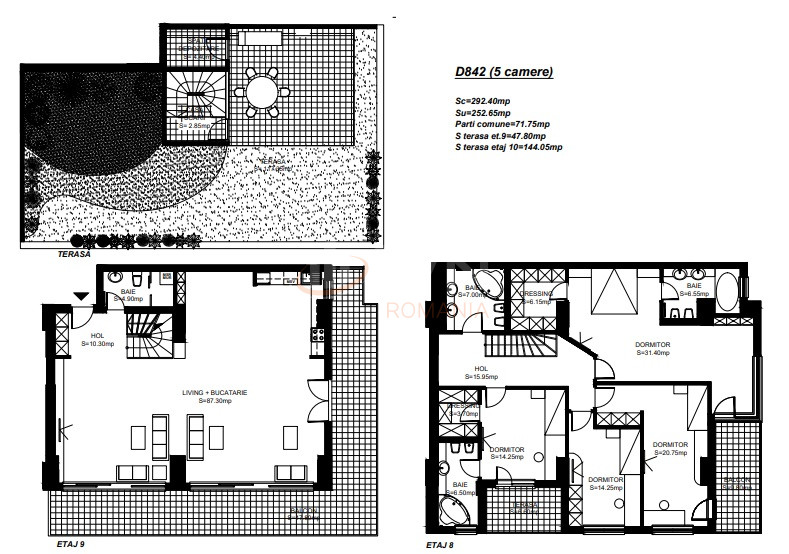 5 camere cu loc parcare subteran inclus Bucuresti/Herastrau