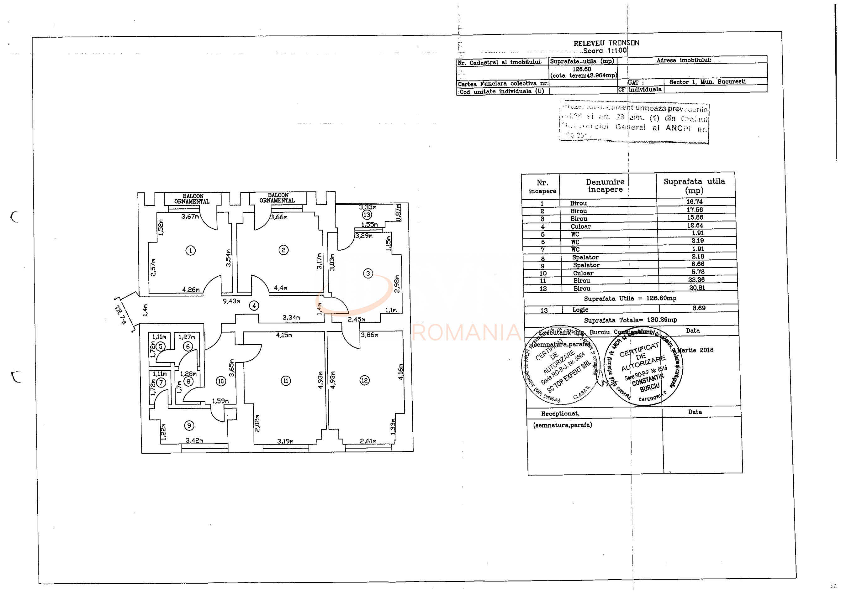 Apartament, 11 camere Bucuresti/Piata Victoriei