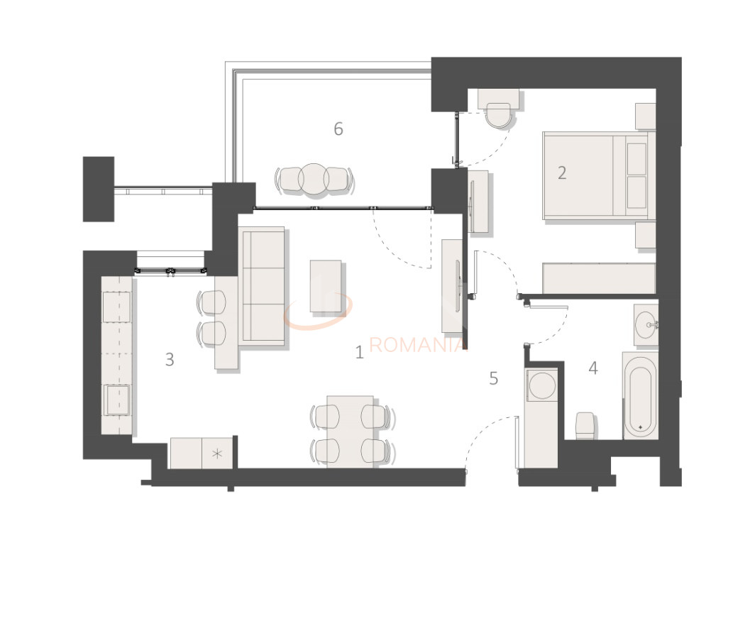 Apartament, 2 camere Bucuresti/Pipera