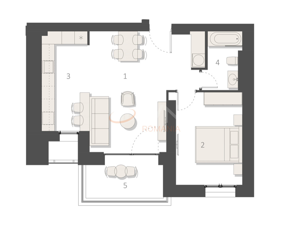 Apartament, 2 camere Bucuresti/Barbu Vacarescu